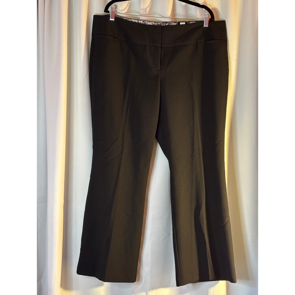 Metaphor Womens Black Modern Fit Bootcut Dress Pants Low Rise Slack Size 18S NWT